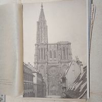 Страсбургский соборъ. Энциклопедическая гравюра СПБ. 19-20века 24х16см.    РАСПРОДАЖА КОЛЛЕКЦИИ.