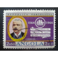 Ангола, колония Португалии, 1964. 100-летие Национального заморского банка