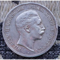 Германия 5 марок 1908 года, А. Серебро! Предложите свою цену или обмен! Y