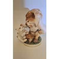 Статуэтка фарфоровая "Заяц во хмелю" ЛФЗ