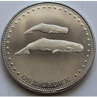 Тристан-да-Кунья 1 крона 2008 год "Кашалоты"