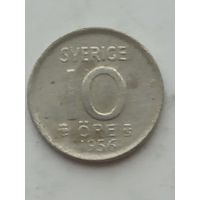 10 эре 1956 года Швеция. Серебро 400. Монета не чищена. 45213