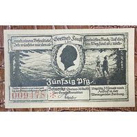 Нотгельд 50 пфеннигов 1921 год. Ширке,. Веймарская республика