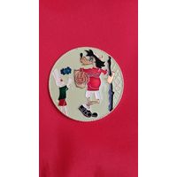 Значок Ну Погоди Волк с мячом  САЗ редкий .