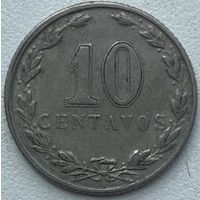 Аргентина 10 сентаво 1942 г. Медно-никелевый сплав