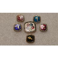 Лот значков Чемпионат Мира Современное пятиборье Москва 1974,200 лотов с 1 рубля!!!