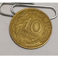 Франция. 10 сантим 1963
