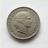 Швейцария 20 раппенов, 1962