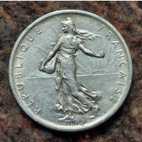 Франция 5 франков 1960 год, AU. Серебро. Предложи свою цену или обмен!