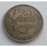 Франция 20 Франков, 1950  "B"  5-4-2
