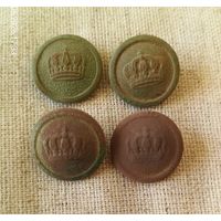 Пуговицы Германия ПМВ,4шт.
