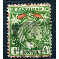 Британские колонии - Султанат Занзибар - 1898г. - султан Хамад ибн Тувайни, 1/2 A - 1 марка - гашёная [Mi 41]. #4-B5-122-A-1