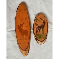 Панно на срезе дерева "Беловежская Пуща", СССР, одним лотом