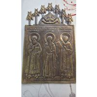Икона с навершием "Три святителя"