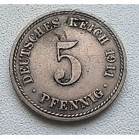 Германия 5 пфеннигов, 1911 A  2-12-17