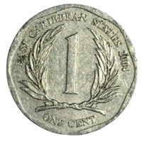 Восточные Карибы 1 цент, 2004