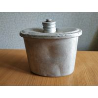 Алюминиевая фляга из набора - комбинированный котелок с флягой образца 1959 года. СССР, ВДВ, вторая половина прошлого века.