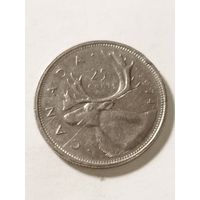 Канада 25 центов 1974