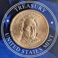 США 1 доллар 2010г. (D). Президент США - Джеймс Бьюкенен (1857-1861).