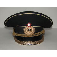 Уражка офицерская Черная. Краб. Металлизированный тренчик. ВВС ВМФ. Авиация военно-морского флота. Ретро СССР.