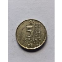 Турция. 5 Куруш 2011 года. (4).
