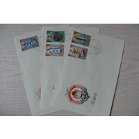 1984, КПД, СССР, полный комплект 5 марок на 3-х конвертах; СГ-Москва; Бронфенбренер Ю., Маяки дальневосточных морей СССР.