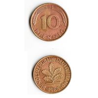 10 пфеннигов Германия 1988 года(G)