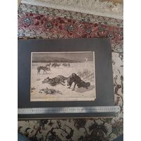 Гравюра немецкого художника до1917г.
