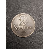 2 сантима 1928. Хорошее состояние! С 1 рубля