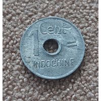 Индокитай Французский 1 сантим 1943 (гладкий гурт)