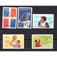 Спорт Куба 1974 год серия из 5 марок