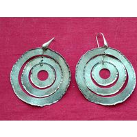 Серебро,серьги, Красивые,Позолота,925 проба,без Минимальной цены