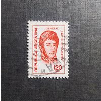 Марка Аргентина 1974 год Генерал Сан-Мартин
