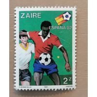 Марка Заир, Конго,  ЧМ-82 по футболу Испания  1981 г,