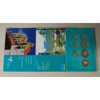 Аруба годовой набор 5+10+25+50 центов 1+2,5 гульдена + жетон 2007 год, UNC.