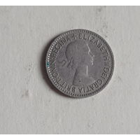 Великобритания 6 пенсов 1953 год коронация королевы Елизаветы II длинная надпись в легенде