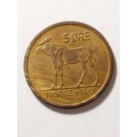 Норвегия 5 оре 1967
