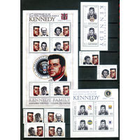 Доминика - 2010г. - Кеннеди - 1 малый лист, 2 блока, 6 марок - полная серия, MNH. #4-B6-Z-2-59