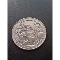 США 25 центов  2016 г. P - Национальный парк Теодора Рузвельта