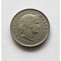 Швейцария 20 раппенов, 1966
