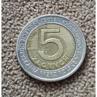 Польша 5 злотых, 2018 100 лет независимости aUNC