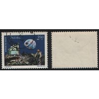 Польша (Mi)PL1940 (1-я посадка человека на луну) 1969 год 2,50zl посадка модуля (00) клей (a1-05 ТОРГ/ВАША ЦЕНА