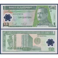 Гватемала, 1 кетсаль 2006 г., P-109 (B, полимер, президент Хосе Мария Орельяна), UNC
