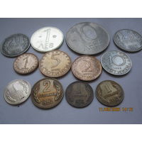 Монеты Болгарии 12шт. без повтора.