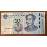 Банкнота. Китай. 10 юаней 2019 год. Мао Цзэдун