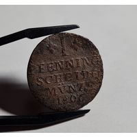 1 пфенинг 1806 год Брауншвейг-Вольфенбюттель Брауншвейг-Вольфенбюттель