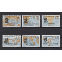 Франция 1988** Мореплаватели Mi#2655-2660