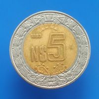 Мексика 5 новых песо 1993