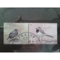 Латвия, 2003. Белая трясогузка с купоном