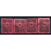 Османская Империя (Турция) - 1901г. - тугра, доплатные марки (portomarken) - 4 марки - полная серия, гашёные [Mi 23-26]. #4-W2-104-A-1